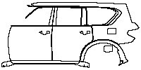 (left)Door+Side Skirt+Rear Fender