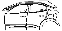 Opel Neuer Mokka Ultimate 2021 - (left) Door+Side Skirt+Rear Fender