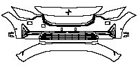 Polestar Polestar 2 Exterior 2021 - Bumper+Headlamp (with headlamp washing, with 6 PDC)