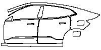 (left) Door+Side Skirt+Rear Fender