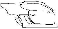 Porsche 718 Cayman 2019 - (right) Door+Rear Fender+Side Skirt
