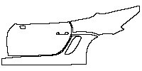 Porsche 718 Spyder 2018 - (left) Door+Side Skirt+Rear Fender