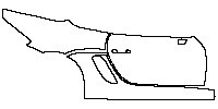 Porsche 718 Spyder 2018 - (right) Door+Side Skirt+Rear Fender