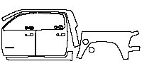 RAM Trucks 1500 TRX Exterior 2021 - (left) Door+Rear Fender+Side Skirt (with [RAM] emblem on the front door)