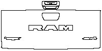 RAM Trucks 1500 TRX Exterior 2021 - Trunk Lid (with [RAM], [TRX] and [4x4] emblems.)