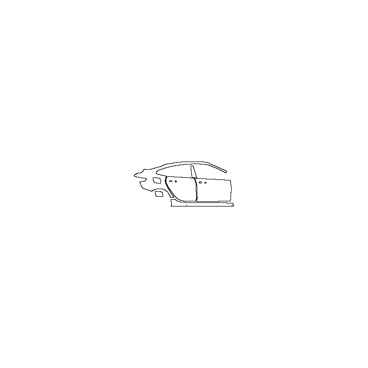 BMW 2 Series Gran Coupe 2020 - (right) Door+Side Skirt+Rear Fender