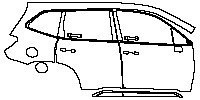 Subaru Forester (US) Premium 2023 - (right) Door+Side Skirt+Rear Fender
