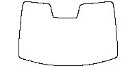 Tata Curvv.ev Window 2024 - Windshield (inside) (with mirror and dotted area cutout, Edge ends at the inner side of dotted area)