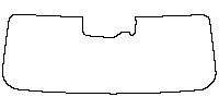 Tank 300 Window 2021 - Windshield (with mirror and dotted area cutout)