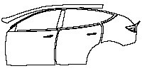 Tesla Model Y Performance 2019 - (left) Door+B Pillar+Rear Fender