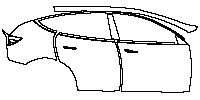 Tesla Model Y Performance 2019 - (right) Door+B Pillar+Rear Fender