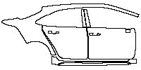 Toyota Corolla (US) Sedan 2020 - (right) Door+Side Skirt+Rear Fender