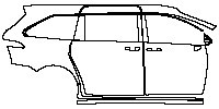 Toyota Sienna Platinum 2021 - (right) Door+Side Skirt+Rear Fender (without chorme trim )