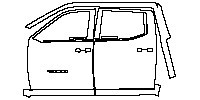 Toyota Tundra CrewMax 2023 - (left)Door+Side Skirt+Rear Fender (with ''TUNDRA'' emblem on front door)