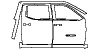 Toyota Tundra CrewMax 2023 - (right)Door+Side Skirt+Rear Fender (with ''TUNDRA'' emblem on front door)