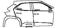 Toyota Yaris Cross Exterior 2021 - (right)Door+Side Skirt+Rear Fender (with ''PREMIERE''emblem)