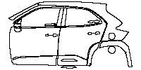 Toyota Yaris Cross Exterior 2021 - (left)Door+Side Skirt+Rear Fender