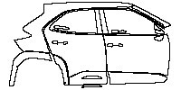 Toyota Yaris Cross Exterior 2021 - (right)Door+Side Skirt+Rear Fender
