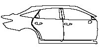 Toyota Avalon Exterior 2019 - (right)Door+Side Skirt+Rear Fender