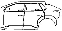 (left)Door+Side Skirt+Rear Fender