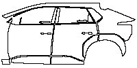 (left)Door+Side Skirt+Rear Fender