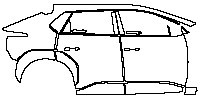 (right)Door+Side Skirt+Rear Fender