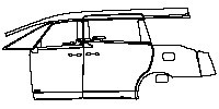 (left)Door+Side Skirt+Rear Fender