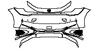 Toyota bZ3 Exterior 2023 - Bumper+Headlamp (without license plate, with 2 PDC, with 2 trailer hitch)