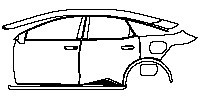 Toyota bZ3 Exterior 2023 - (left) Door+Side Skirt+Rear Fender
