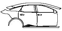 Toyota bZ3 Exterior 2023 - (right) Door+Side Skirt+Rear Fender