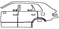 (left) Door+Side Skirt+Rear Fender