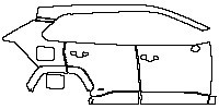 Toyota RAV4 Prime (US) XSE 2021 - (right) Door+Side Skirt+Rear Fender (with ''AWD'' emblem on rear door)