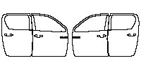 Toyota Hilux (EU) Double Cab 2021 - Door (with ''HILUX'' emblem on front door)