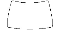 Toyota Corolla (CN) Window 2021 - Windshield (without mirror and dotted area cutout, Edge ends at the inner side of dotted area)