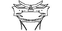 Toyota Prius (US) XLE 2023 - Bumper+Headlamp (with 6 PDC)