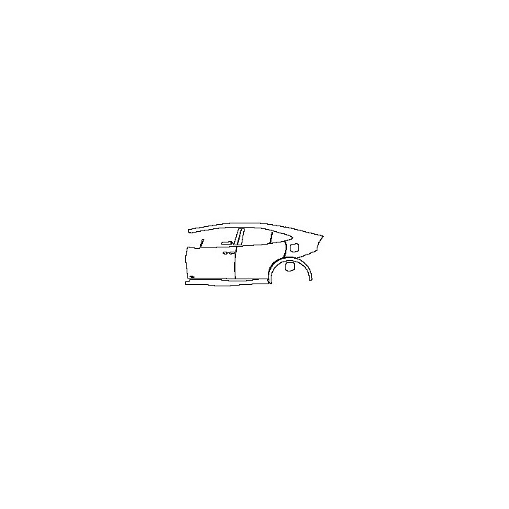 Toyota Prius (US) XLE 2023 - (left) Door+Side Skirt+Rear Fender (with ''AWD'' emblem on front door)