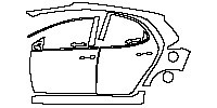 Toyota Yaris Exterior 2020 - (left) Door+Side Skirt+Rear Fender