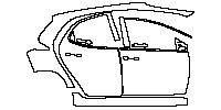 Toyota Yaris Exterior 2020 - (right) Door+Side Skirt+Rear Fender