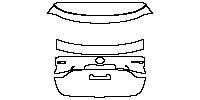 Toyota Yaris Exterior 2020 - Trunk Lid (with ''YARIS'', ''HYBRID'' emblems)