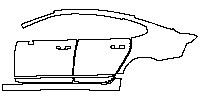 Volvo S90 Standard Wheelbase 2016 - (left) Door+Rear Fender+Side Skirt