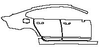 Volvo S90 Standard Wheelbase 2016 - (right) Door+Rear Fender+Side Skirt