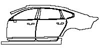 Volvo S90 Extended Wheelbase 2017 - (left) Door+Rear Fender+Side Skirt