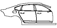 Volvo S90 Extended Wheelbase 2017 - (right) Door+Rear Fender+Side Skirt