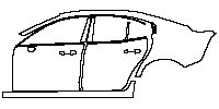 Volvo S60 Exterior 2020 - (left) Door+Side Skirt+Rear Fender
