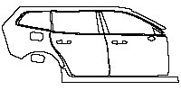 Volvo V60 Recharge Exterior 2023 - (right) Door+Side Skirt+Rear Fender