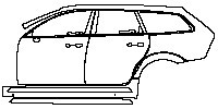 Volvo V90 Cross Country Exterior 2017 - (left)Door+Side Skirt+Rear Fender