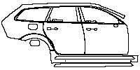 Volvo V90 Cross Country Exterior 2017 - (right)Door+Side Skirt+Rear Fender