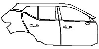 Volvo XC40 Recharge Exterior 2021 - (right)Door+Side Skirt+Rear Fender (without petrol cutout on rear fender)