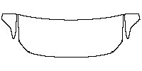 Volvo S90 Recharge Standard Wheelbase 2021 - Hood+Fender (One third of Hood+Fender)