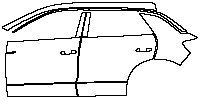 Volkswagen T-ROC Exterior 2020 - (left) Door+Side Skirt+Rear Fender